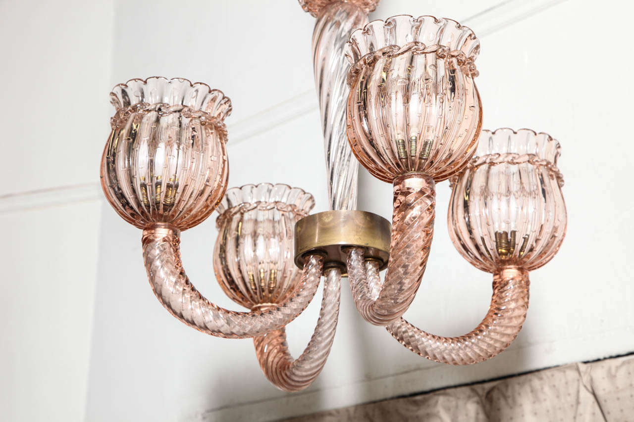 Art Deco Barovier & Toso Chandelier Made in 1940 For Sale