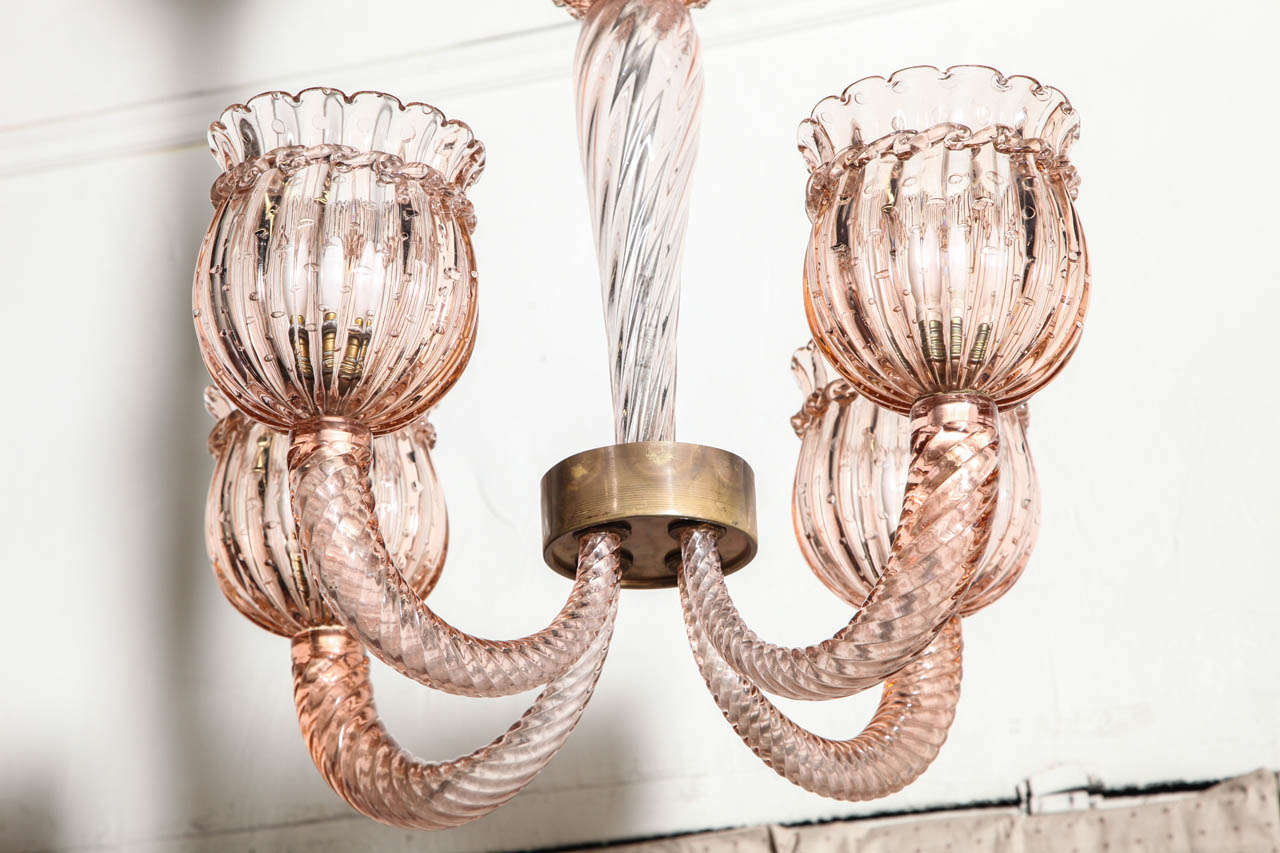 Italian Barovier & Toso Chandelier Made in 1940 For Sale