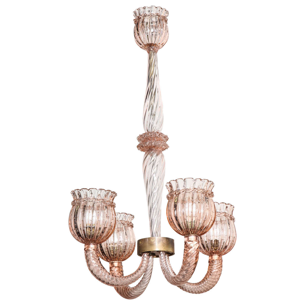 Barovier & Toso Chandelier Made in 1940 For Sale