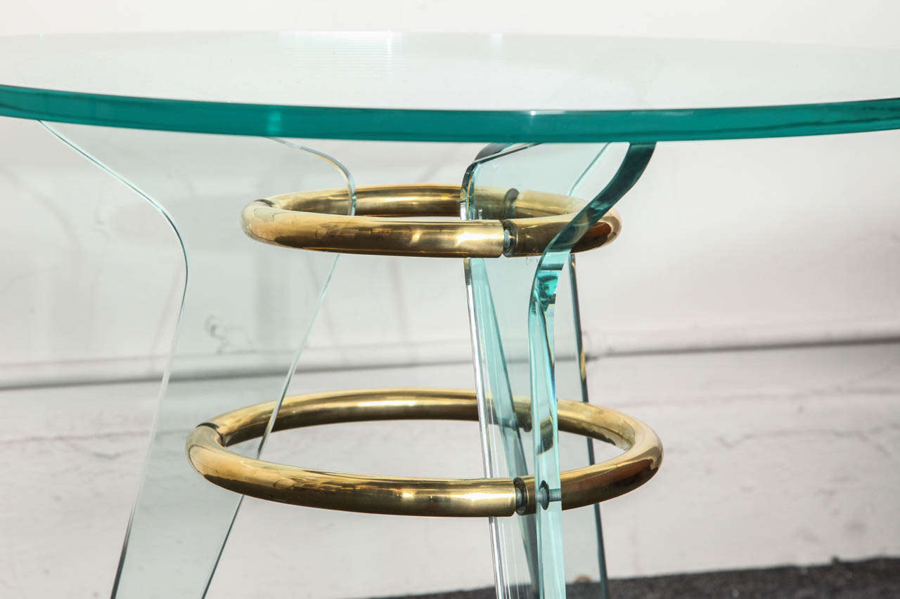 Mid-Century Modern Glass Italian Table Made in 1940s