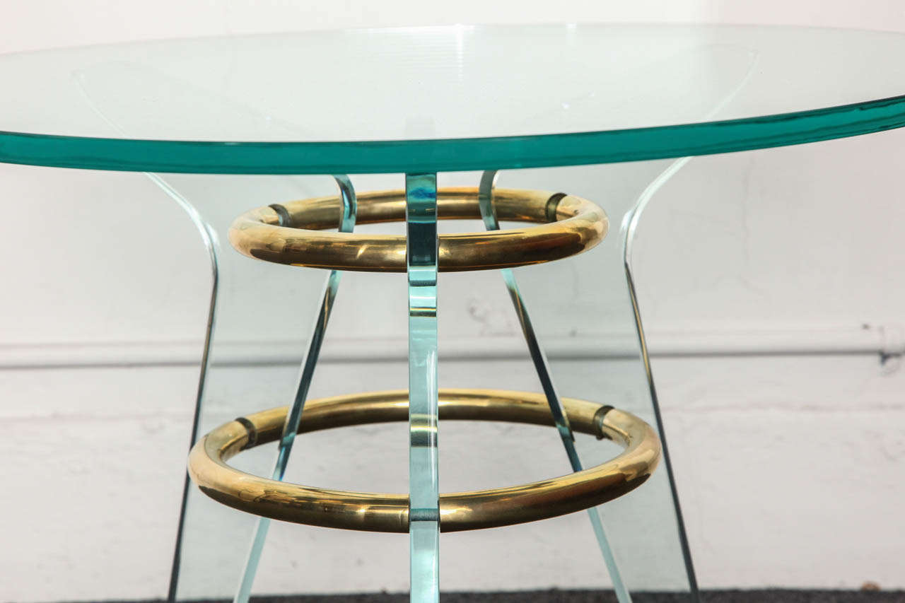 Glass Italian Table Made in 1940s In Excellent Condition In New York, NY