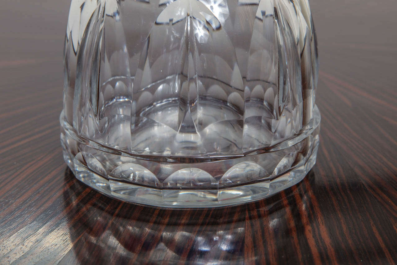 20th Century Sue et Mare French Art Deco Crystal Decanter For Sale
