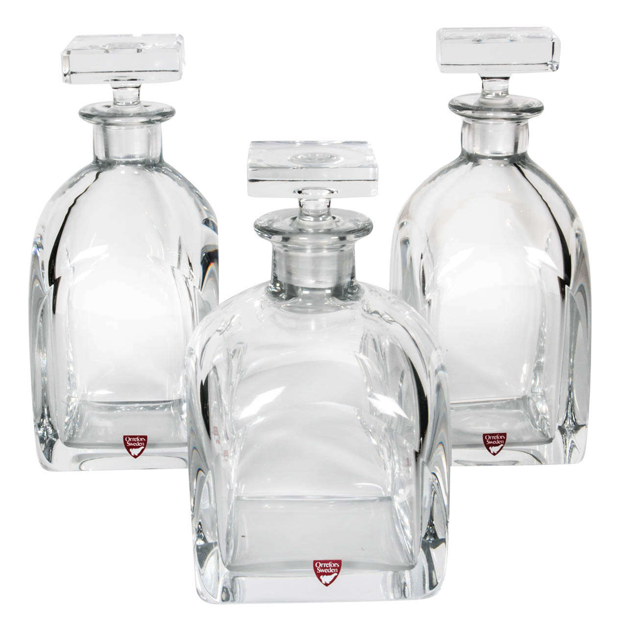 Trio of Orrefors Decanters at 1stDibs