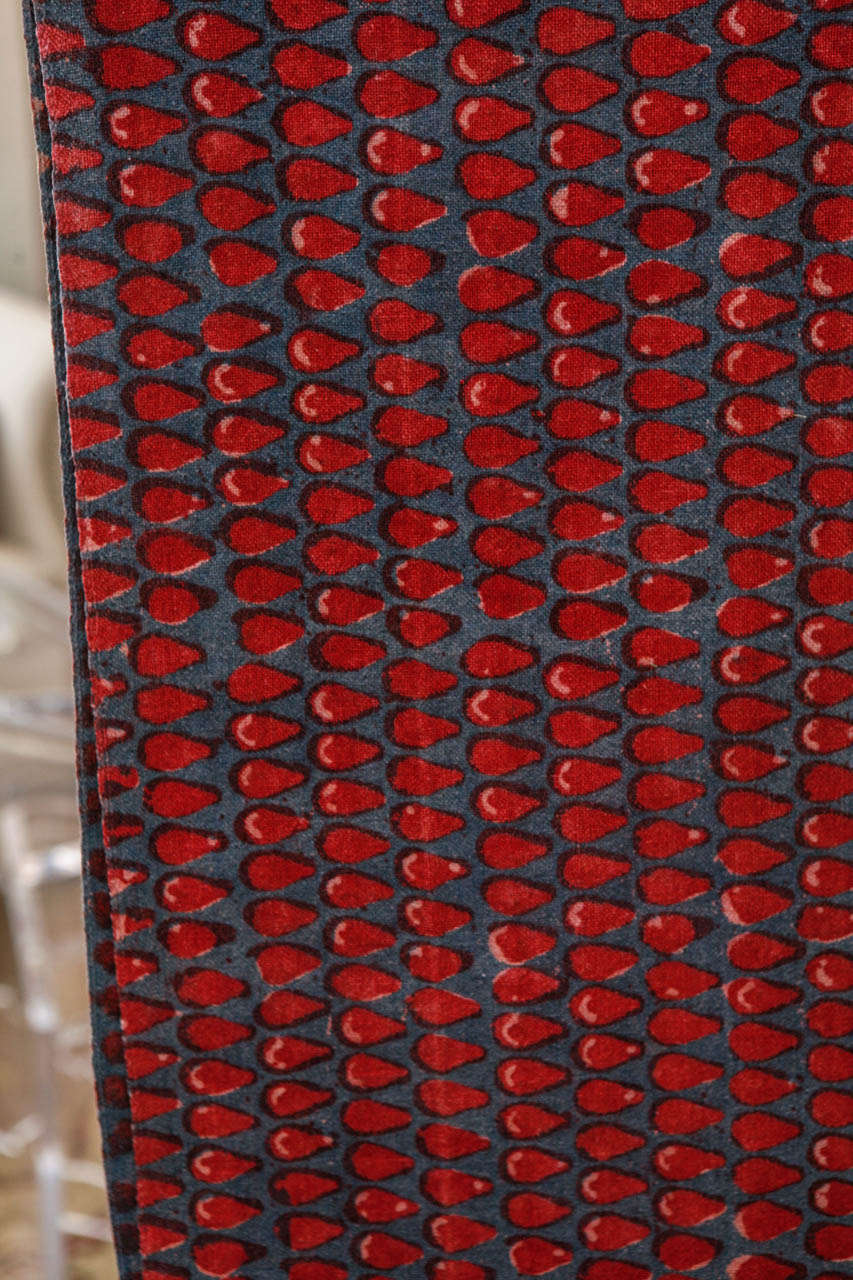 Vintage Indian Blocked Cotton Panel 1