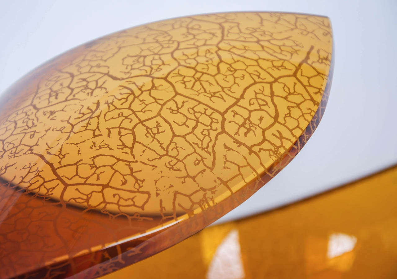 Gold Cut Planet Sculpture by Lena Bergstrom 1