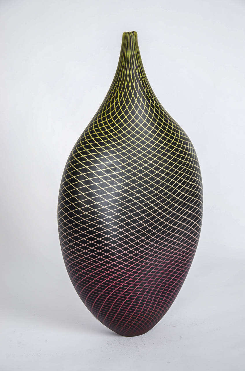 Liam Reeves employs techniques, language and traditions of glassblowing as a lens through which to explore the effect progression in technology has on the way we interact and interpret our environment. Unique piece.