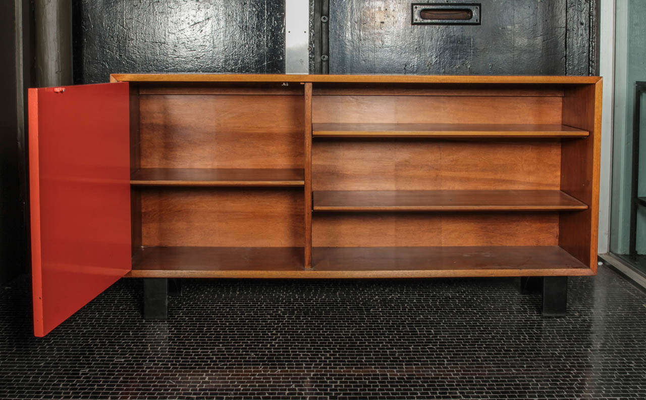 20th Century George Nelson Primavera Bookcases with Original Red Doors, Manufactured by Herman Miller