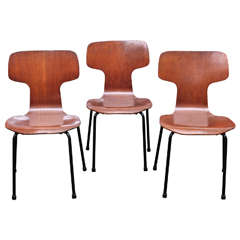 Arne Jacobsen Rare 3103 Children's Chair set of 3