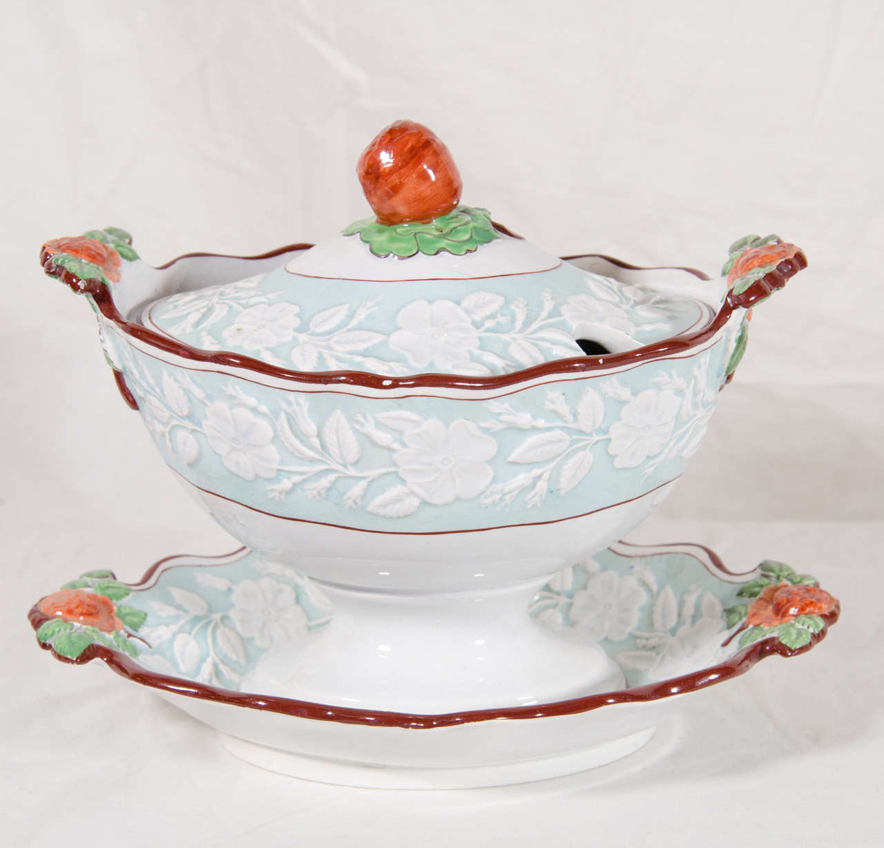 Pair of Pale Turquoise Ridgway Tureens