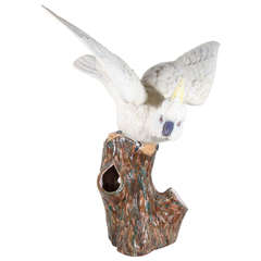 Large Worcester Porcelain Bird Sculpture Cockatoo 8