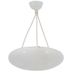 Radiant White Jugendstil Alabaster Chandelier