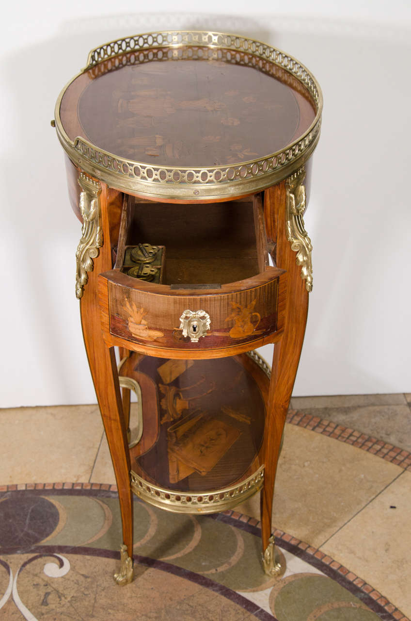 Louis XVI Louis XV Oval Side Table