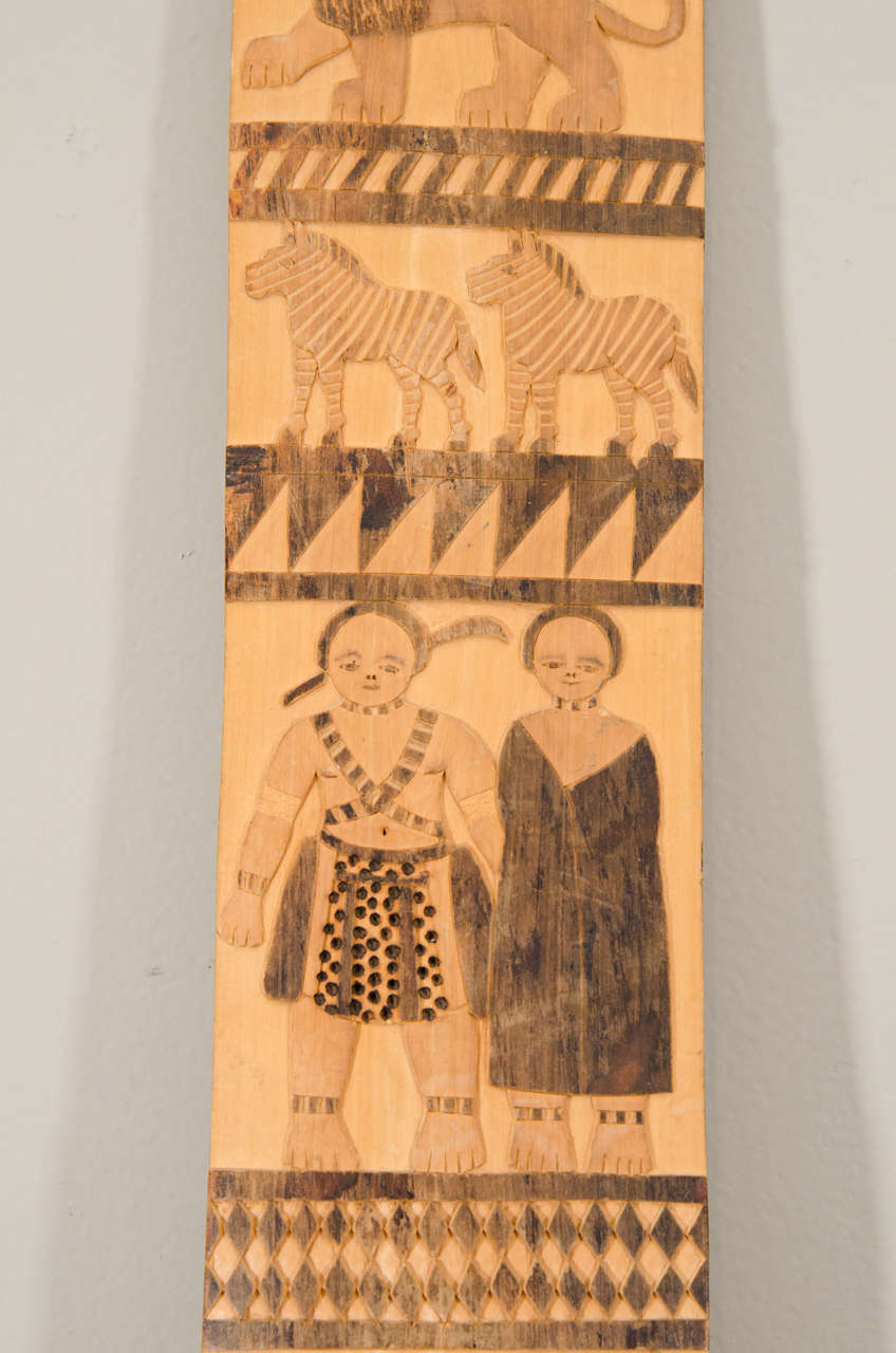 Early 20th Century Tribal Zulu Mat Rack Panel, South Africa In Good Condition In New York, NY