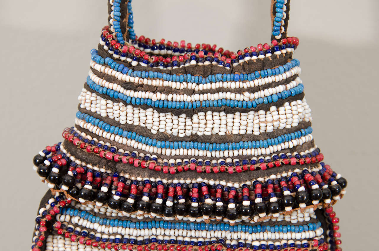 19th Century Tribal Beaded Tobacco Bag, South Africa 1