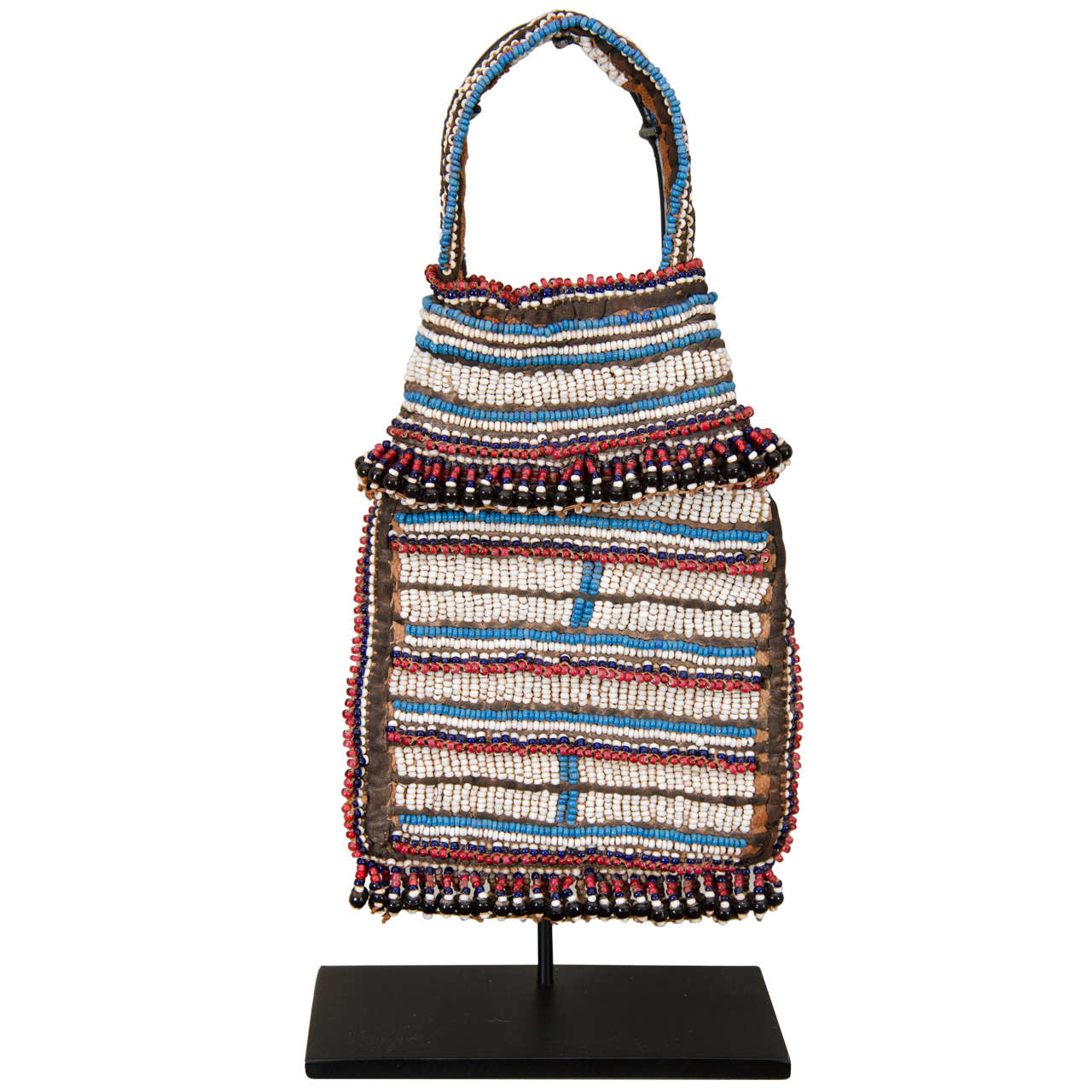19th Century Tribal Beaded Tobacco Bag, South Africa