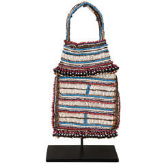 Antique 19th Century Tribal Beaded Tobacco Bag, South Africa