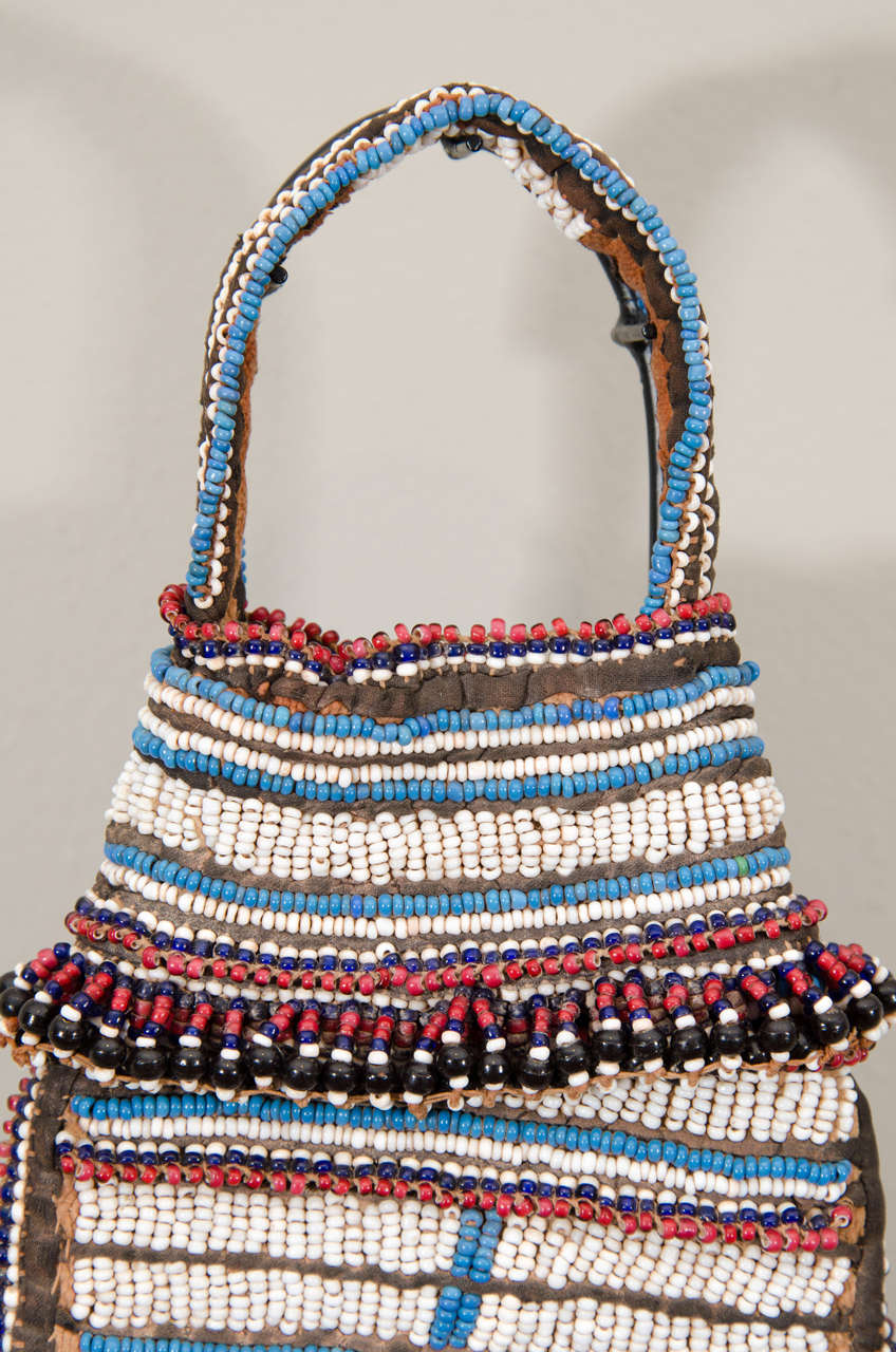 19th Century Tribal Beaded Tobacco Bag, South Africa at 1stDibs