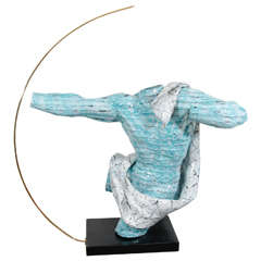 Glazed Ceramic "Archer" Sculpture