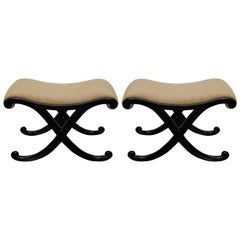 Ebony Lacquered Benches