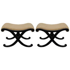 Ebony Lacquered Benches 2