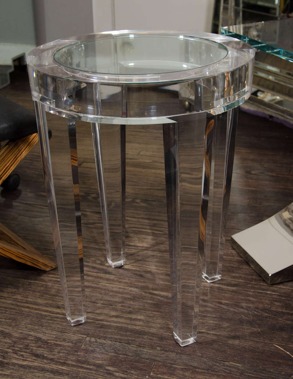 American Round Acrylic Occasional Table