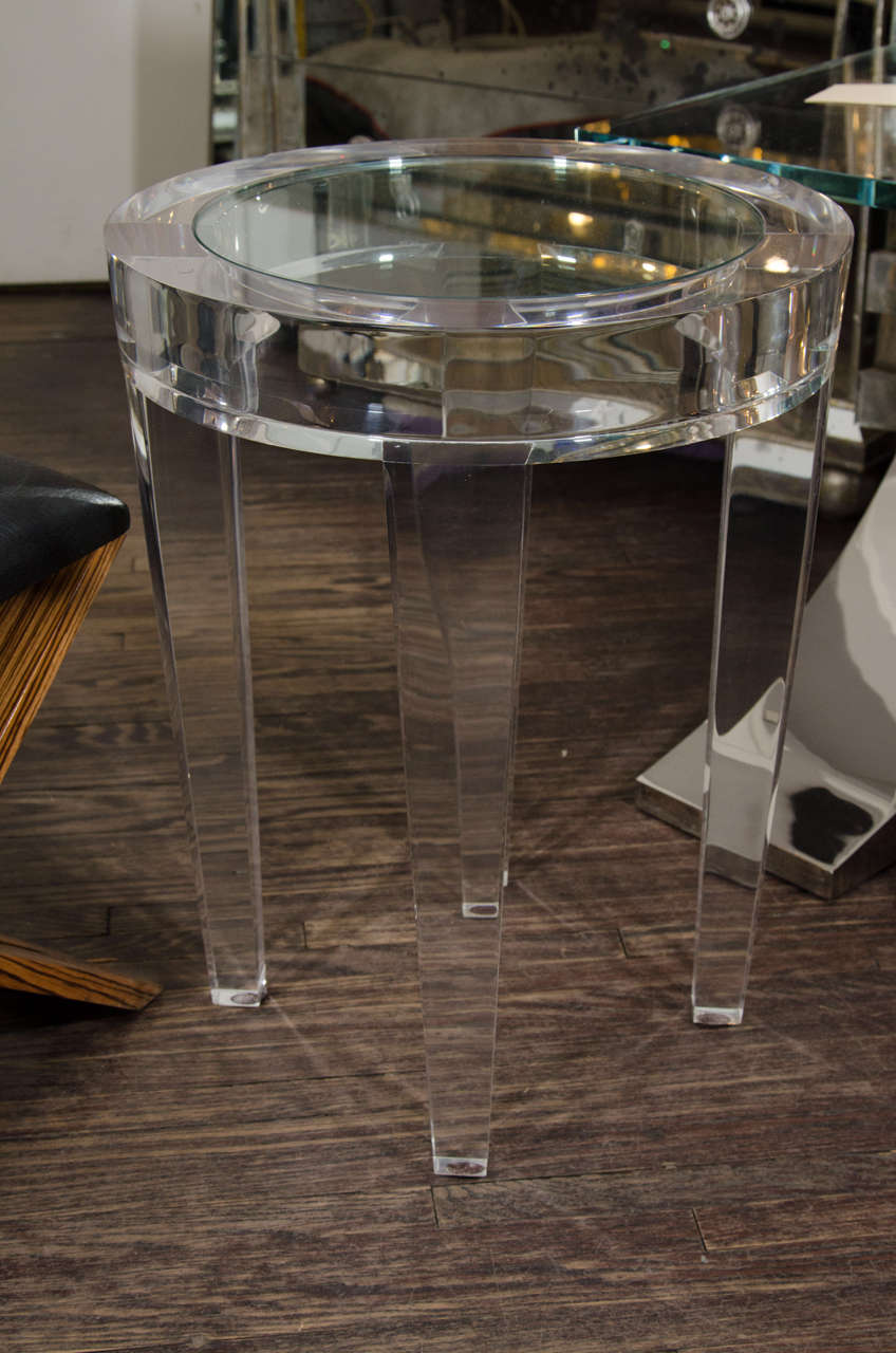 Round Acrylic Occasional Table 1