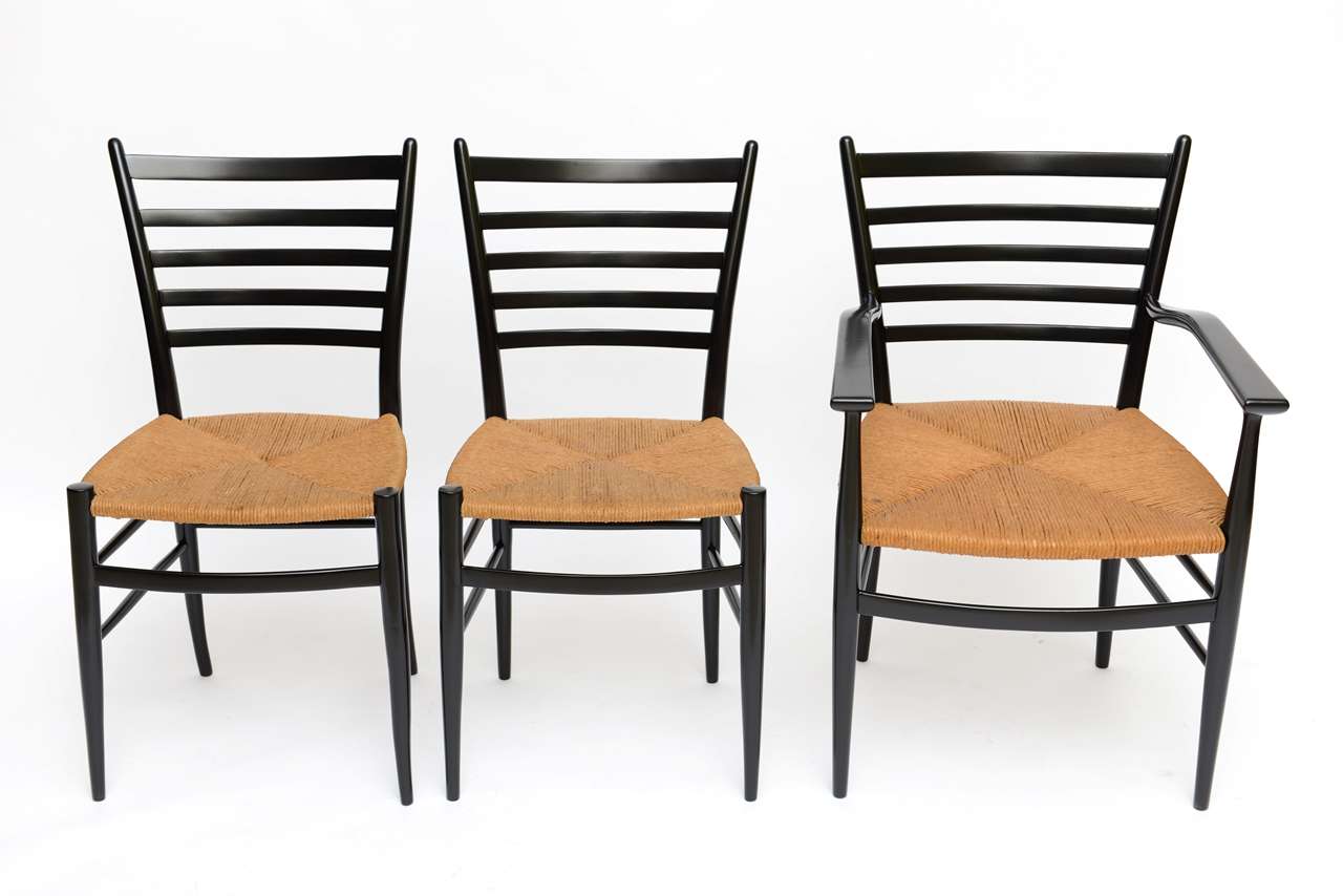 Italian Six Fine Figli di Sanguineti Modern Chiavari Dining Chairs
