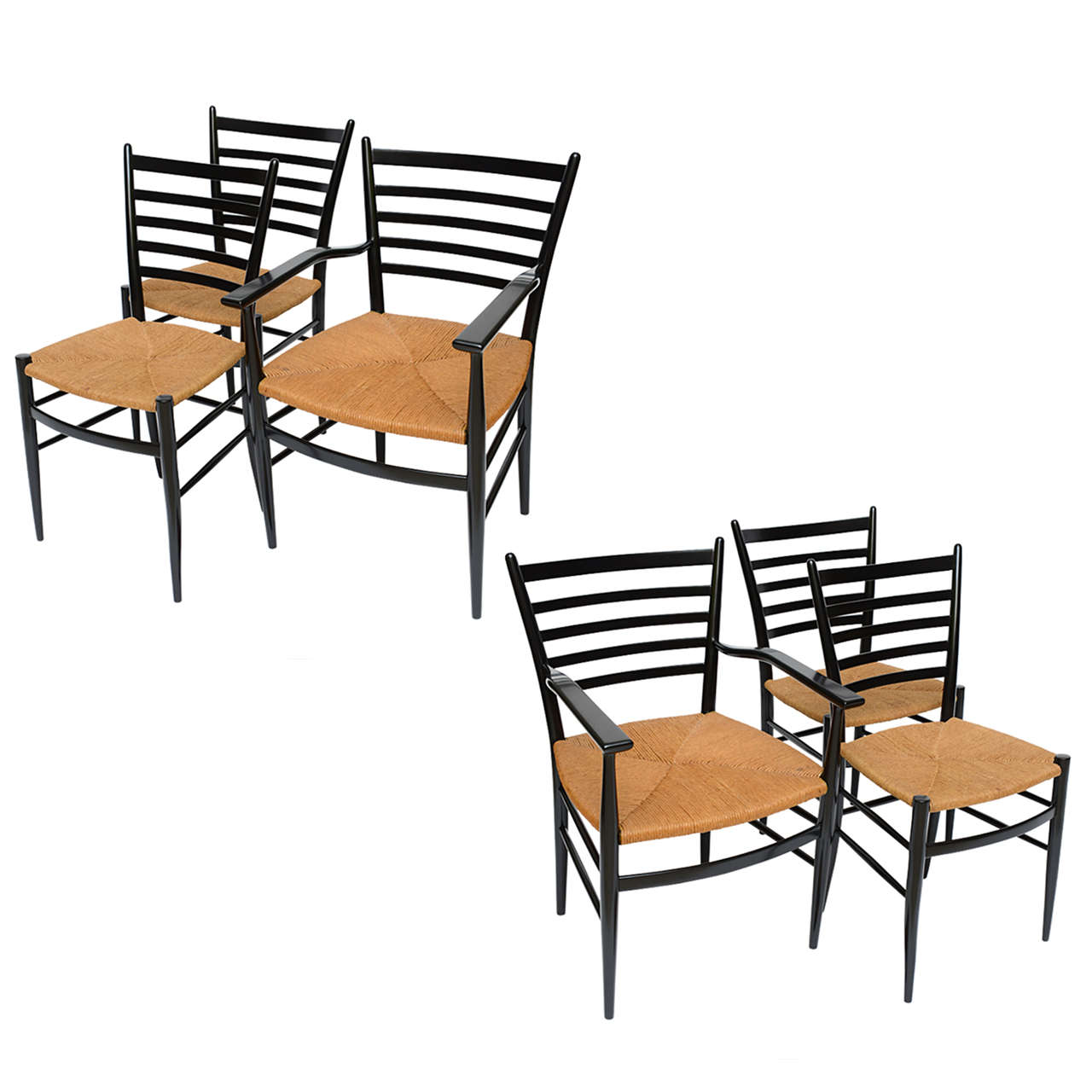 Six Fine Figli di Sanguineti Modern Chiavari Dining Chairs