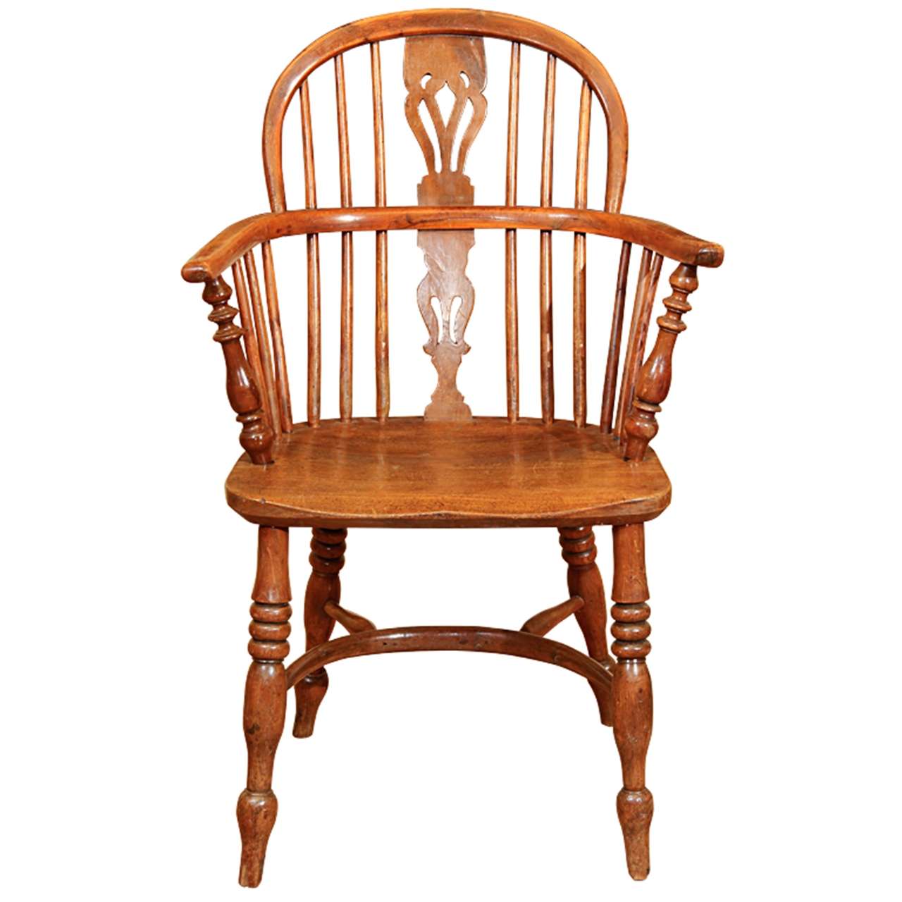 English Low Back Windsor Arm Chair For Sale