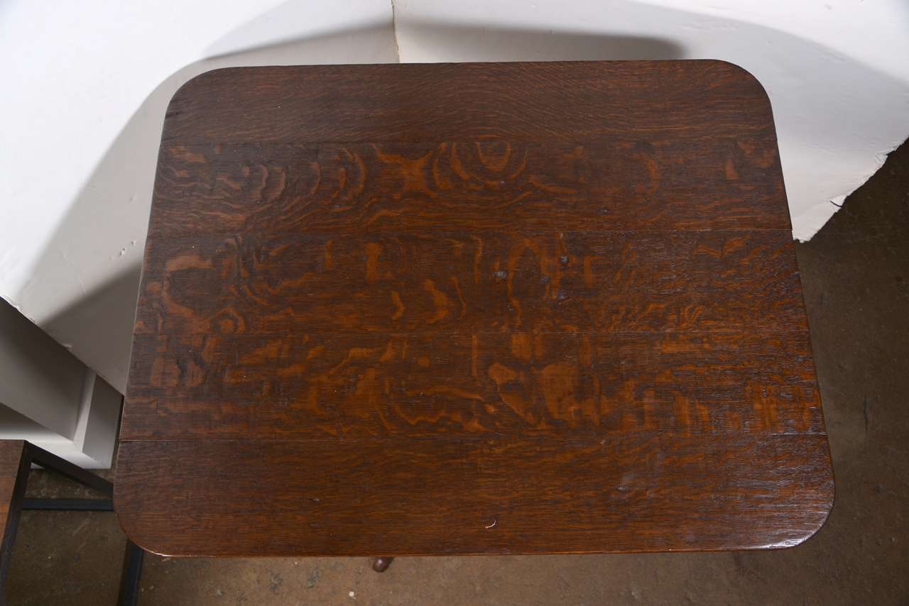 19th Century English Oak Rectangular Tilt-Top Table For Sale 5