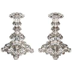Pair of 830 Silver Candlesticks