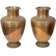 20th Century Pair of Bronze Tiffany Urns 10