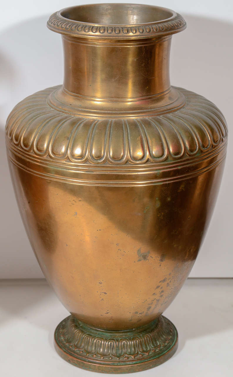 20th Century Pair of Bronze Tiffany Urns 6