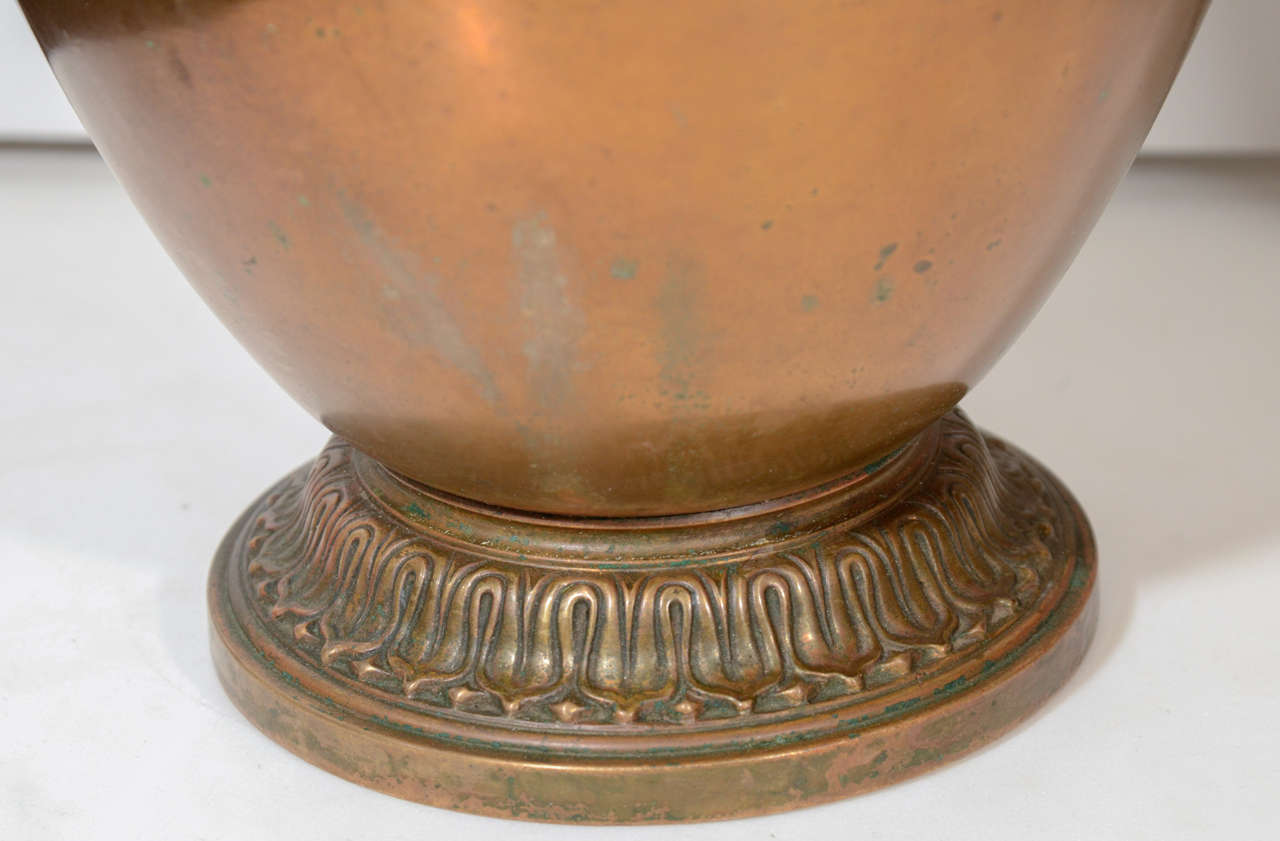 20th Century Pair of Bronze Tiffany Urns 9