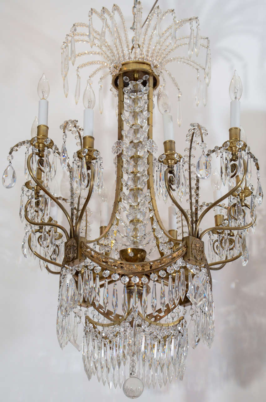 Russian Crystal Chandelier From The Plaza Hotel In New York City For Russian Crystal And Doré Bronze Chandelier From The Plaza Hotel New York Ny