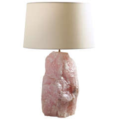 Large Rose Quartz Table Lamp