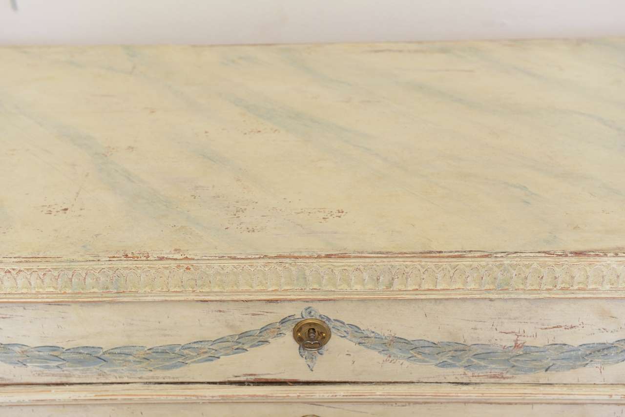 Pine Antique Swedish Gustavian painted Dresser late 18th C.