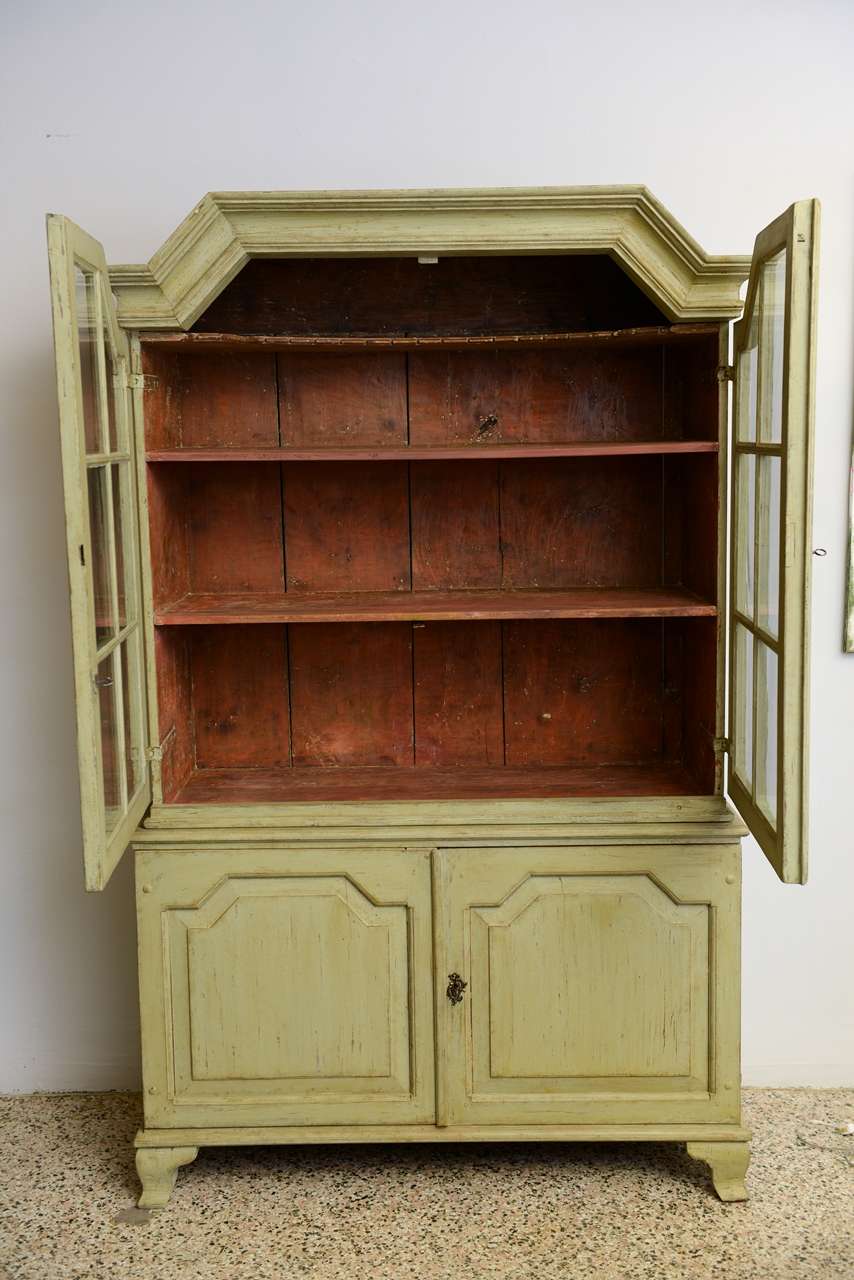 18th Century Antique Period Baroque Painted Cabinet
