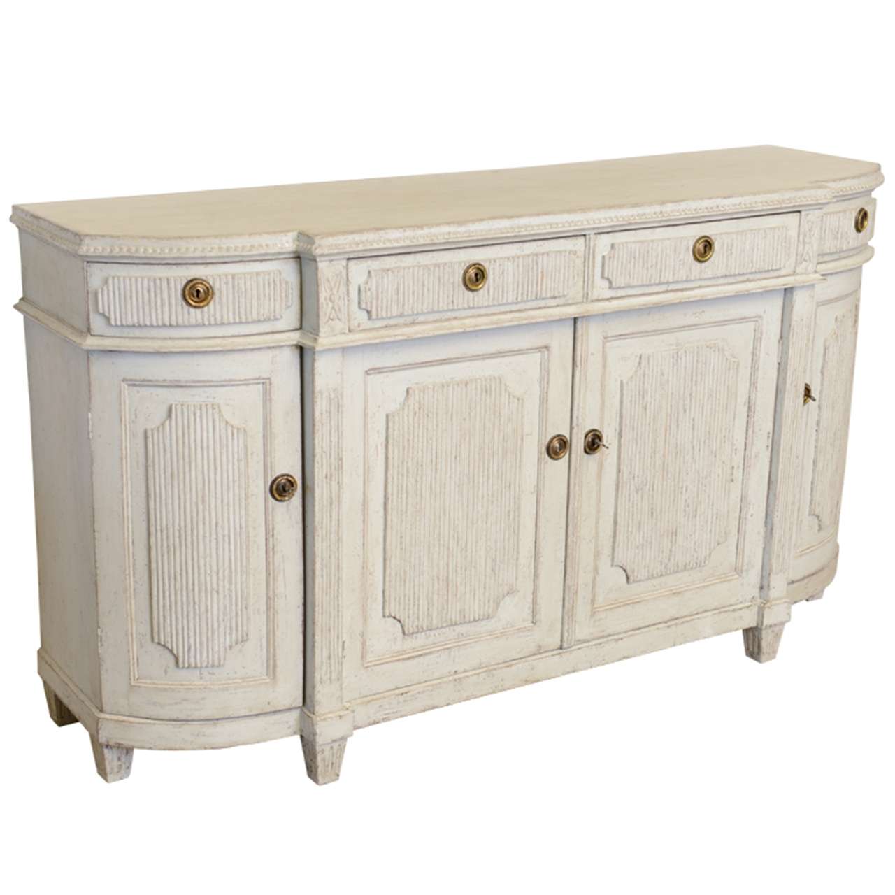 Antique Swedish Gustavian Painted Larges Sideboard at 1stDibs
