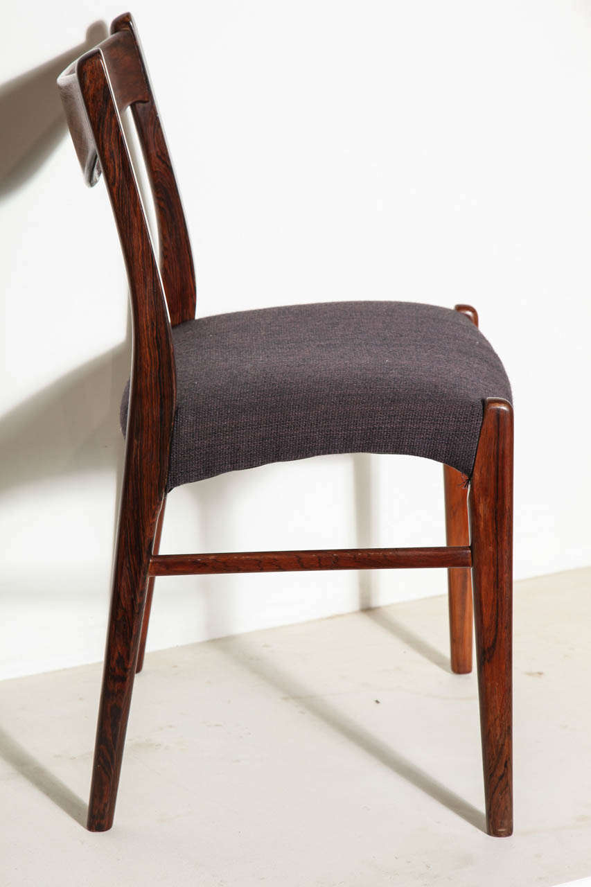 Mid-20th Century Mid-Century Danish Modern Dining Chairs, Rosewood, Set of Four
