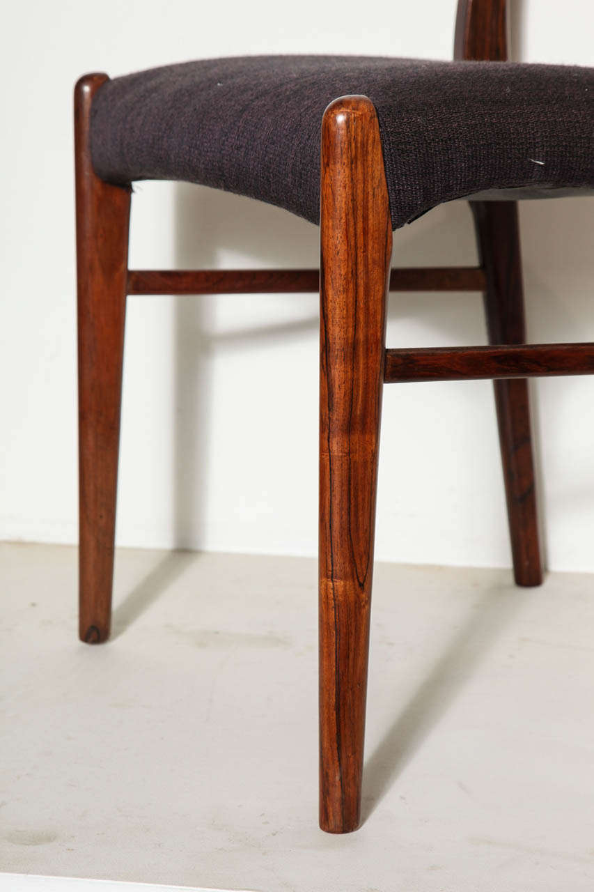 Mid-Century Danish Modern Dining Chairs, Rosewood, Set of Four 4