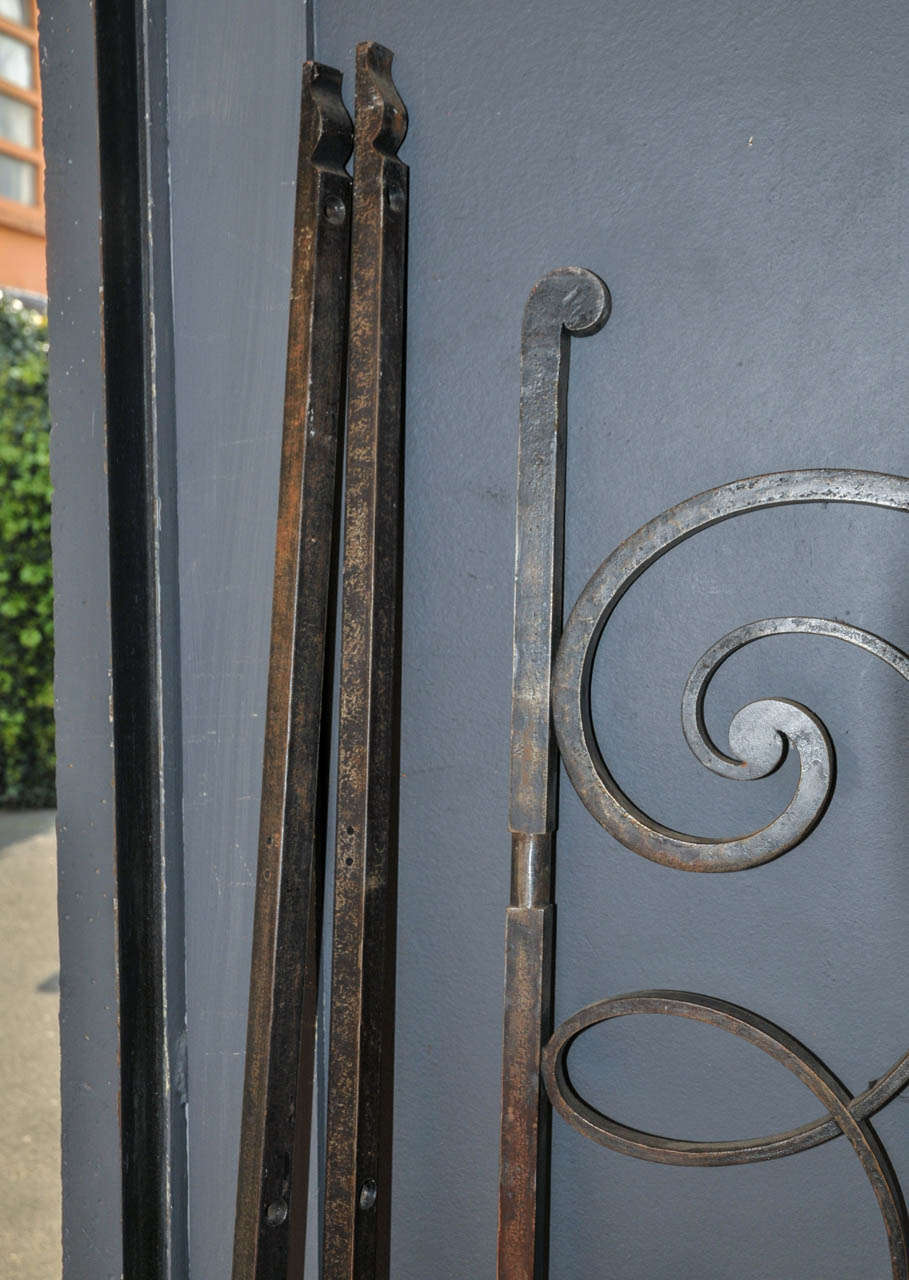 Pair of 1940's Wrought Iron Decorative Doors For Sale 1