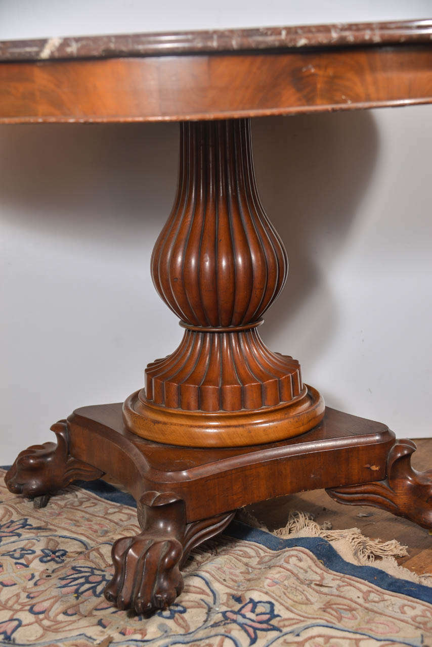 Belgian King Louis Philippe Period Marble-Top Center Table For Sale