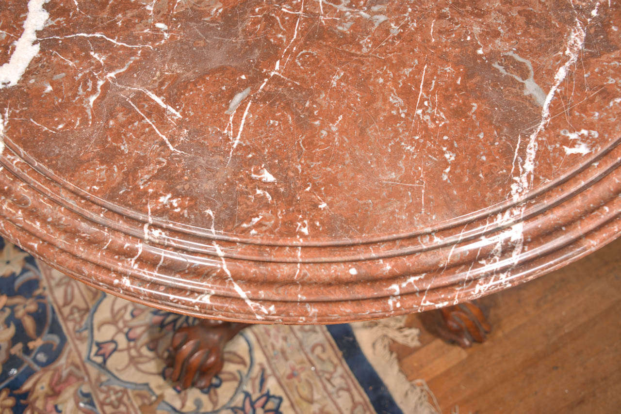 19th Century King Louis Philippe Period Marble-Top Center Table For Sale