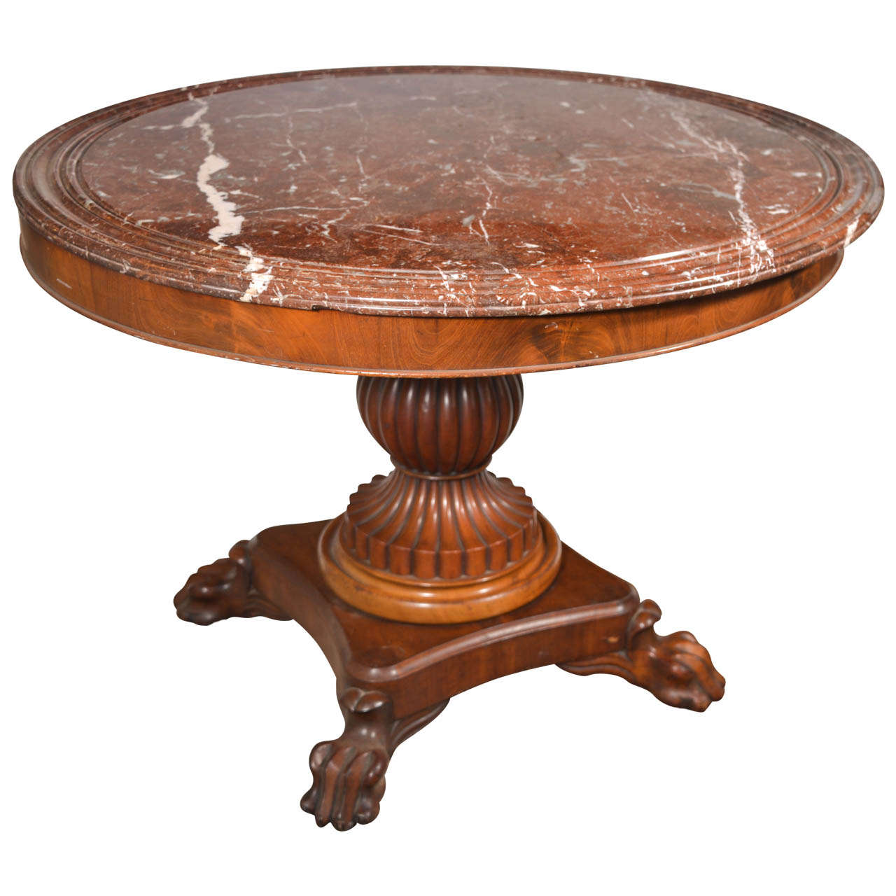 King Louis Philippe Period Marble-Top Center Table For Sale