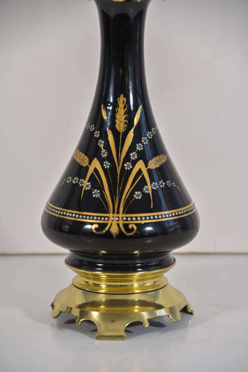 French Carcel or Moderator Oil Lamp, Electrified For Sale