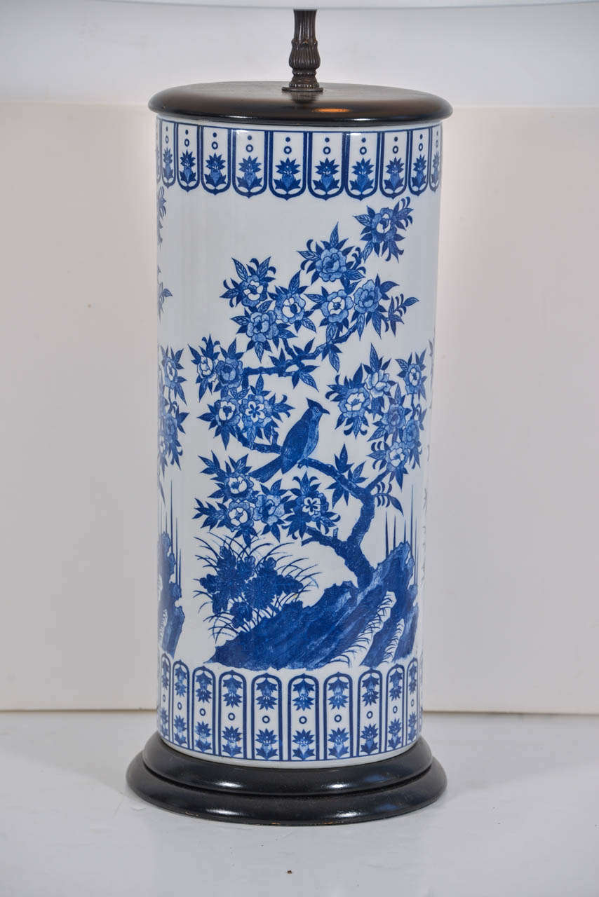 Asian Umbrella Stand Lamp For Sale at 1stDibs