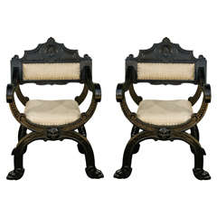 Pair of 19th Century Spanish Armchairs
