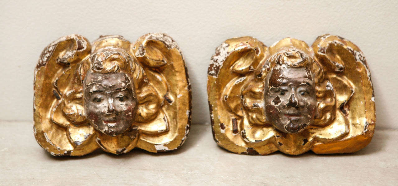 Pair of Antique Cherub Heads