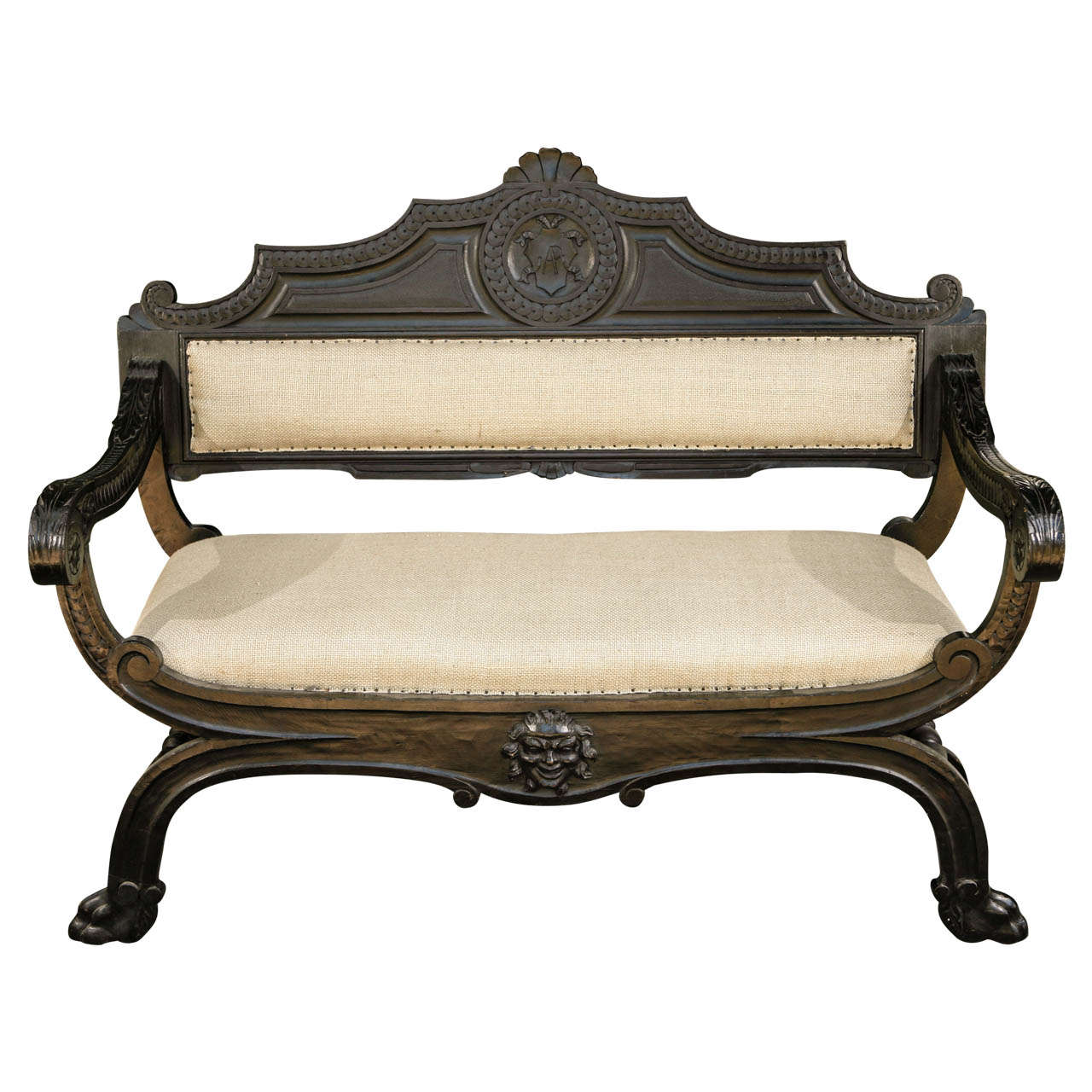 19th Century Spanish Open Arm Bench at 1stdibs